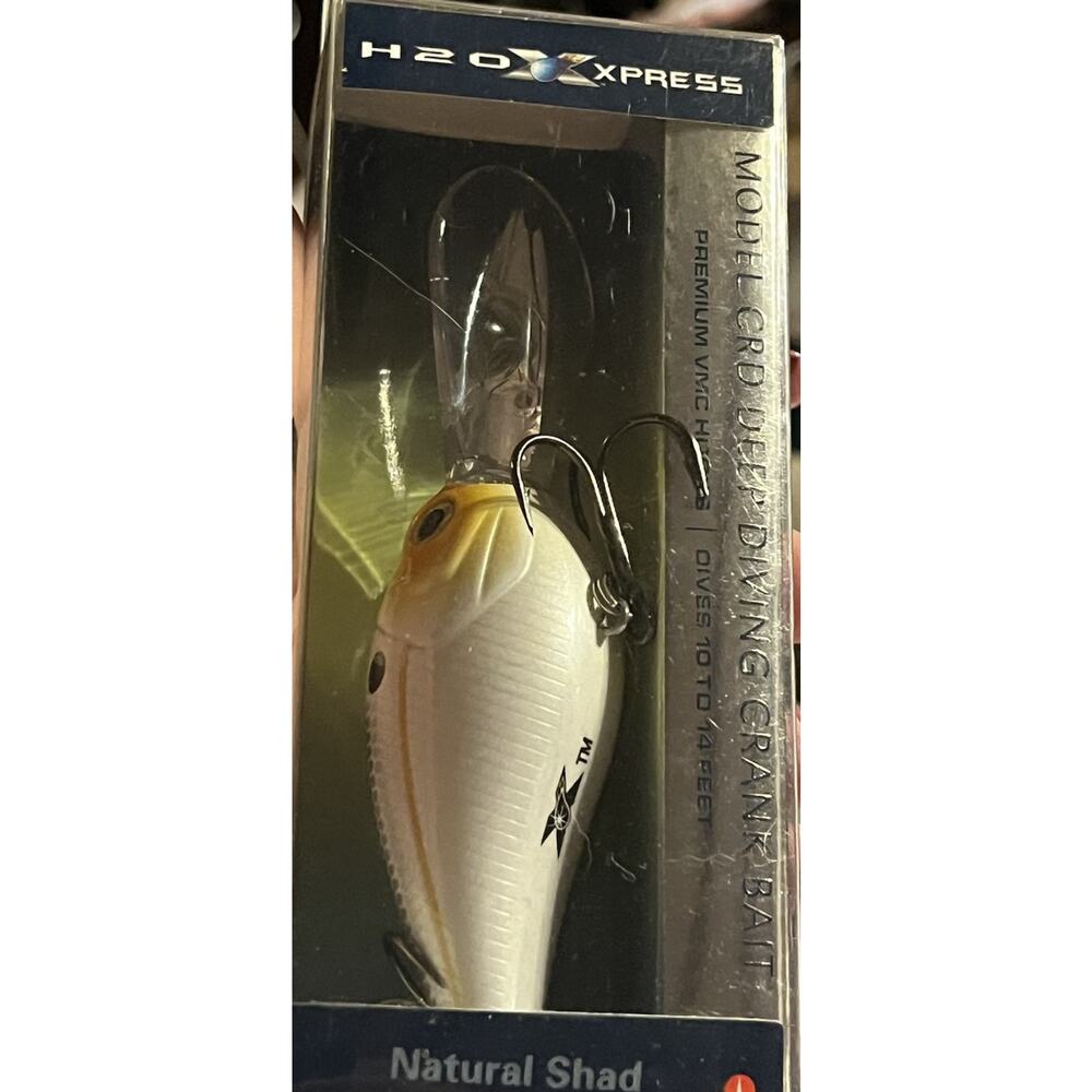 H20 Xpress Model CRD Natural Shad Deep Diving Crank Bait Lure Fishing NWOT